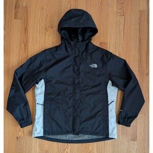 The North Face Women’s Large Stinson Abuk Hyvent Rain Jacket Black White Spring